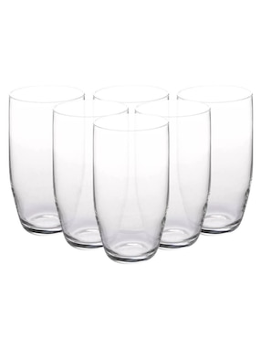 Set de vasos para agua Cristar Opera de vidrio con 6 piezas