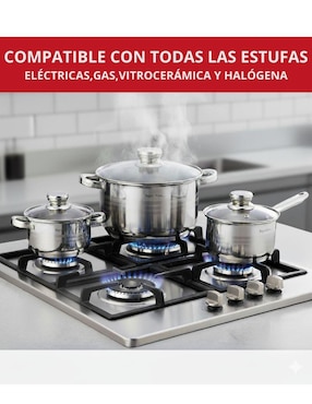 Batería de cocina Royal Haus de acero inoxidable 12 piezas