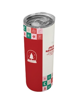 Termo Tink de acero inoxidable Navidad con tapa a presión 520 ml