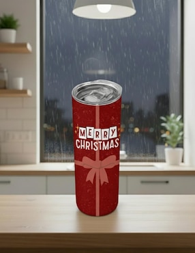 Termo Tink de acero inoxidable Navidad con tapa a presión 520 ml