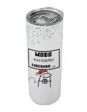 Set termo Tink de acero inoxidable Navidad con tapa a presión 520 ml