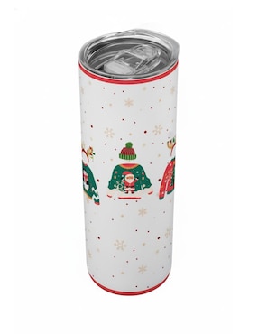 Set termo Tink de acero inoxidable Navidad con tapa a presión 520 ml