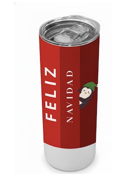 Termo Tink de acero inoxidable Navidad con tapa a presión 520 ml