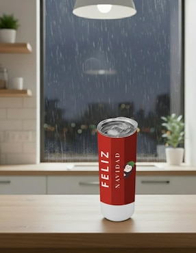 Termo Tink de acero inoxidable Navidad con tapa a presión 520 ml