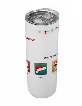 Termo Tink de acero inoxidable Navidad con tapa a presión 520 ml