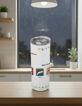 Termo Tink de acero inoxidable Navidad con tapa a presión 520 ml