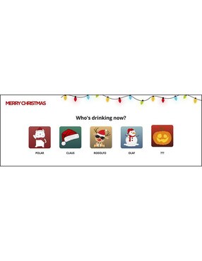 Termo Tink de acero inoxidable Navidad con tapa a presión 520 ml