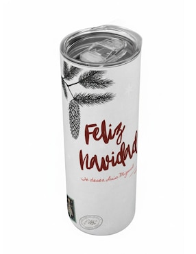 Set termo Tink de acero inoxidable Navidad con tapa a presión 590 ml
