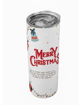 Set termo Tink de acero inoxidable Navidad con tapa a presión 520 ml