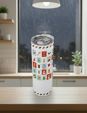 Termo Tink de acero inoxidable Navidad con tapa a presión 520 ml