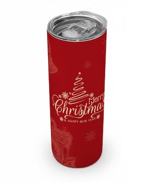 Set termo Tink de acero inoxidable Navidad con tapa a presión 520 ml