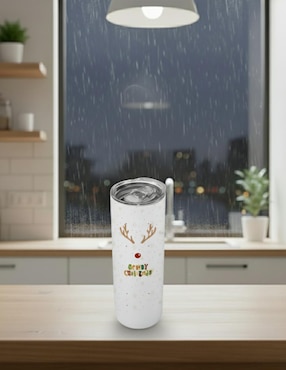 Termo Tink de acero inoxidable Navidad con tapa a presión 520 ml