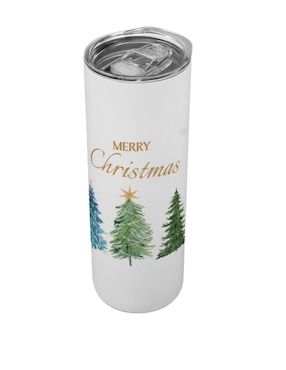 Termo Tink de acero inoxidable Navidad con tapa a presión 520 ml