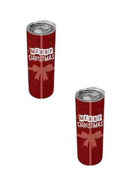 Termo Tink de acero inoxidable Navidad con tapa a presión 520 ml