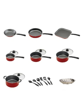 Batería de cocina Tramontina Primaware de aluminio antiadherente sin PFOA 18 piezas