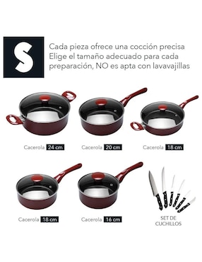Batería de cocina Lab.G antiadherente avanzado 42 piezas