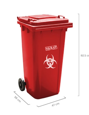 Bote de basura Vanlig Skräp Urbano Ecomóvil 120L de plástico