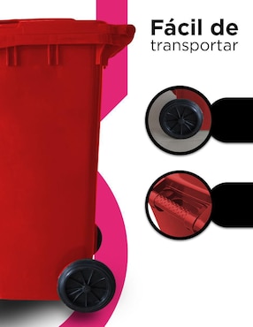 Bote de basura Vanlig Skräp Urbano Ecomóvil 120L de plástico