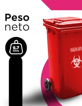 Bote de basura Vanlig Skräp Urbano Ecomóvil 120L de plástico