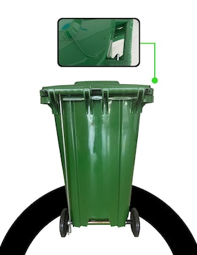Bote de basura Vanlig Skräp Urbano Ecomóvil 240L de plástico
