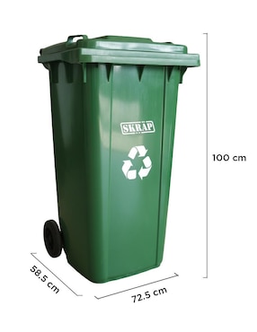 Bote de basura Vanlig Skräp Urbano Ecomóvil 240L de plástico