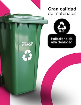 Bote de basura Vanlig Skräp Urbano Ecomóvil 240L de plástico