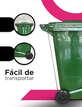 Bote de basura Vanlig Skräp Urbano Ecomóvil 240L de plástico