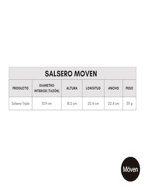 Set salsera Moven de acero inoxidable 100 ml