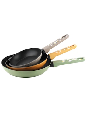Set de sartenes Magefesa Fiore de aluminio forjado 3 piezas
