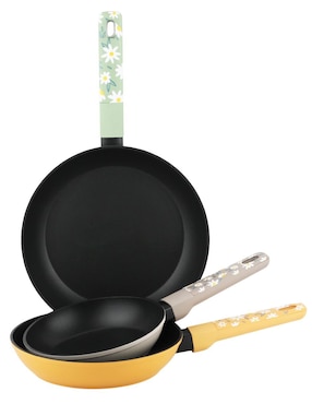 Set de sartenes Magefesa Fiore de aluminio forjado 3 piezas