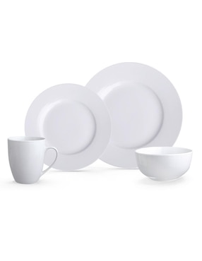 Vajilla cerrada Chefmaker de porcelana para 4 personas