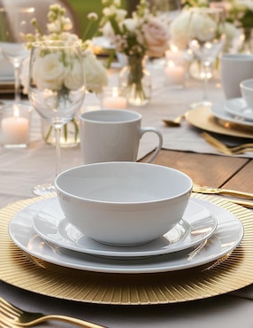 Vajilla cerrada Chefmaker de porcelana para 4 personas