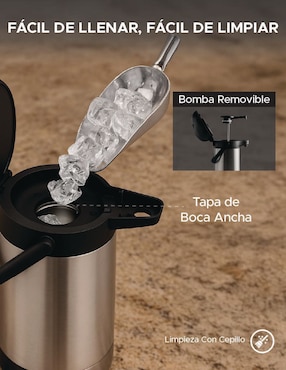 Termo Dolcetti de acero inoxidable 1.9 L con tapa a presión