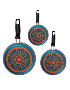 Set de sartenes T-Fal de aluminio 3 piezas