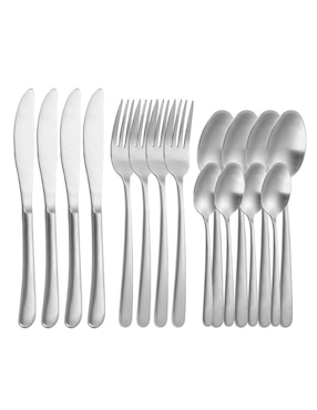 Set cubiertos Kasablanka de acero inoxidable 16 piezas