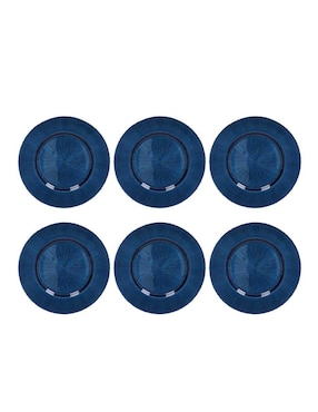 Set platos Kasablanka de vidrio 6 piezas