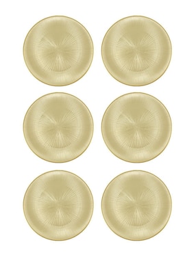 Set platos Kasablanka Mesa de vidrio 6 piezas