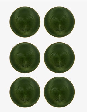 Set platos Kasablanka Mesa de vidrio 6 piezas