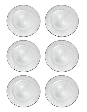 Set platos Kasablanka Mesa de vidrio 6 piezas