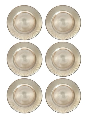Set platos Kasablanka Mesa de vidrio 6 piezas