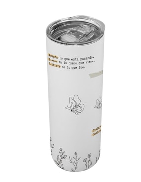 Set termo Tink de acero inoxidable con tapa a presión 590 ml
