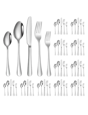 Set cubiertos Xtellar de acero inoxidable 60 piezas
