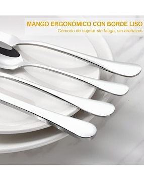 Set cubiertos Xtellar de acero inoxidable 60 piezas