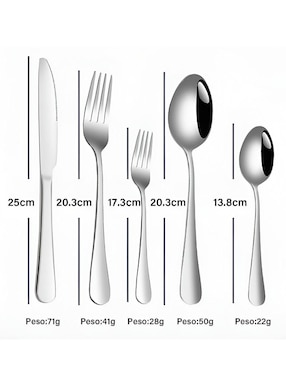Set cubiertos Xtellar de acero inoxidable 60 piezas