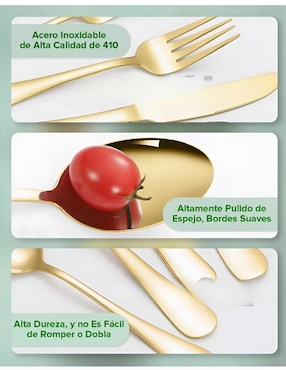 Set cubiertos Xtellar de acero inoxidable 40 piezas