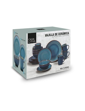 Vajilla cerrada Casa Litus de cerámica para 4 personas