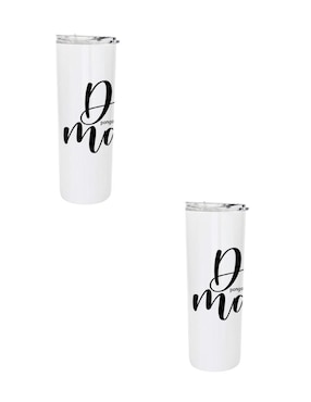 Set termo Tink de acero inoxidable con tapa a presión 590 ml