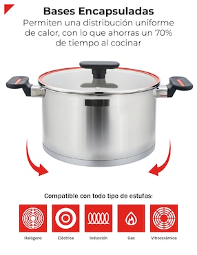 Batería de cocina Bogner de acero inoxidable 7 piezas
