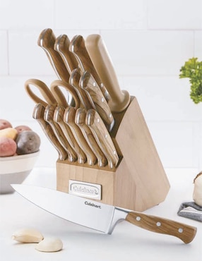 Set de cuchillos varios Cuisinart Madera 14 piezas