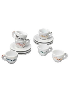 Set de tazas espresso Ancap Made In Italy 12 piezas